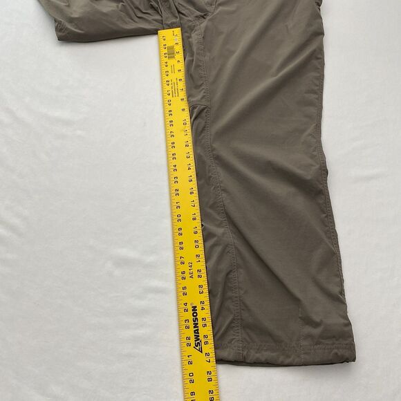 LL Bean Cargo Pants Lightweight Adjustable Waist Brown Gray Gorpcore Womens 16P - Picture 6 of 10